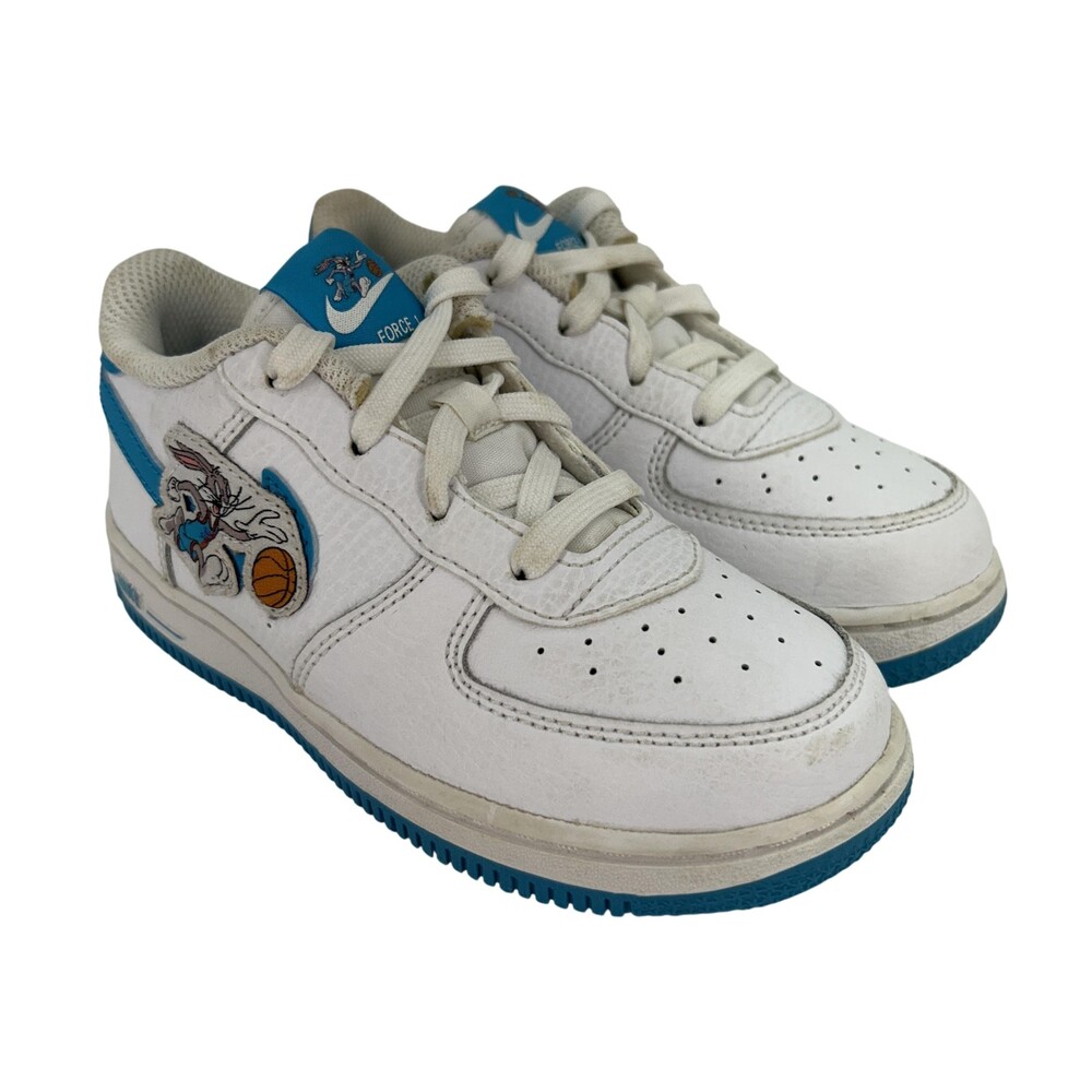 Nike Force 1 Low x Space Jam Shoes Kids Size 10 C Bugs Bunny Sneakers DM3356-100